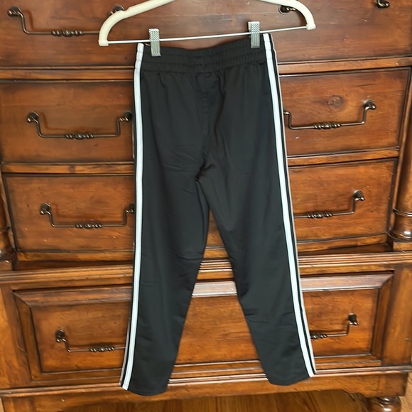 Adidas track pants with stripe. Unisex. Medium 10-12. Black. EUC. - Picture 5 of 5